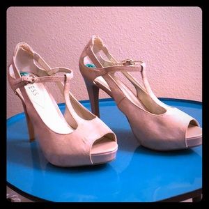 Guess peep toe high heels